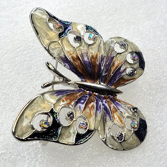 Colorful Butterfly Brooch Pin - Picture 2 of 9